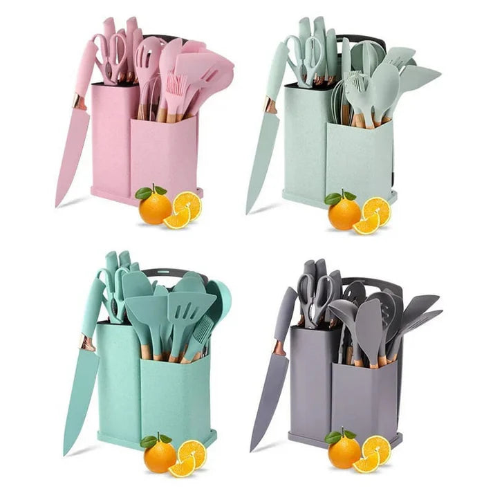 Premium 19pcs Kitchen Utensils Set: Professional & Stylish