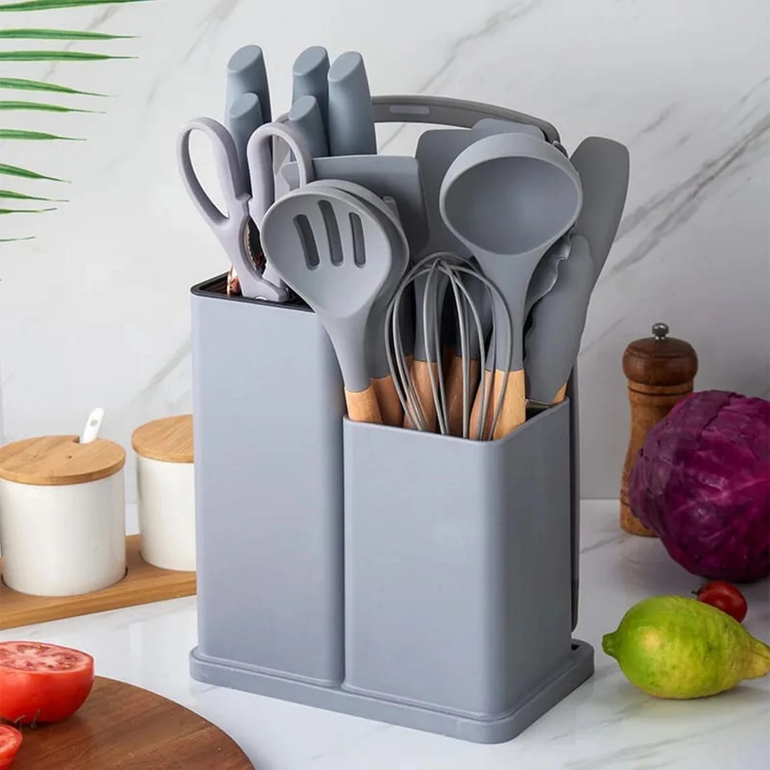 Premium 19pcs Kitchen Utensils Set: Professional & Stylish
