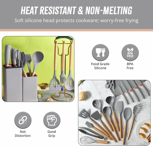 Premium 19pcs Kitchen Utensils Set: Professional & Stylish